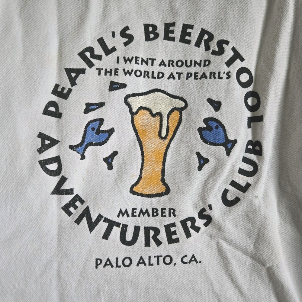 Vintage Bar Sweatshirt Pearl's Oyster Bar Palo Alto, CA Distressed USA Made WEK‎